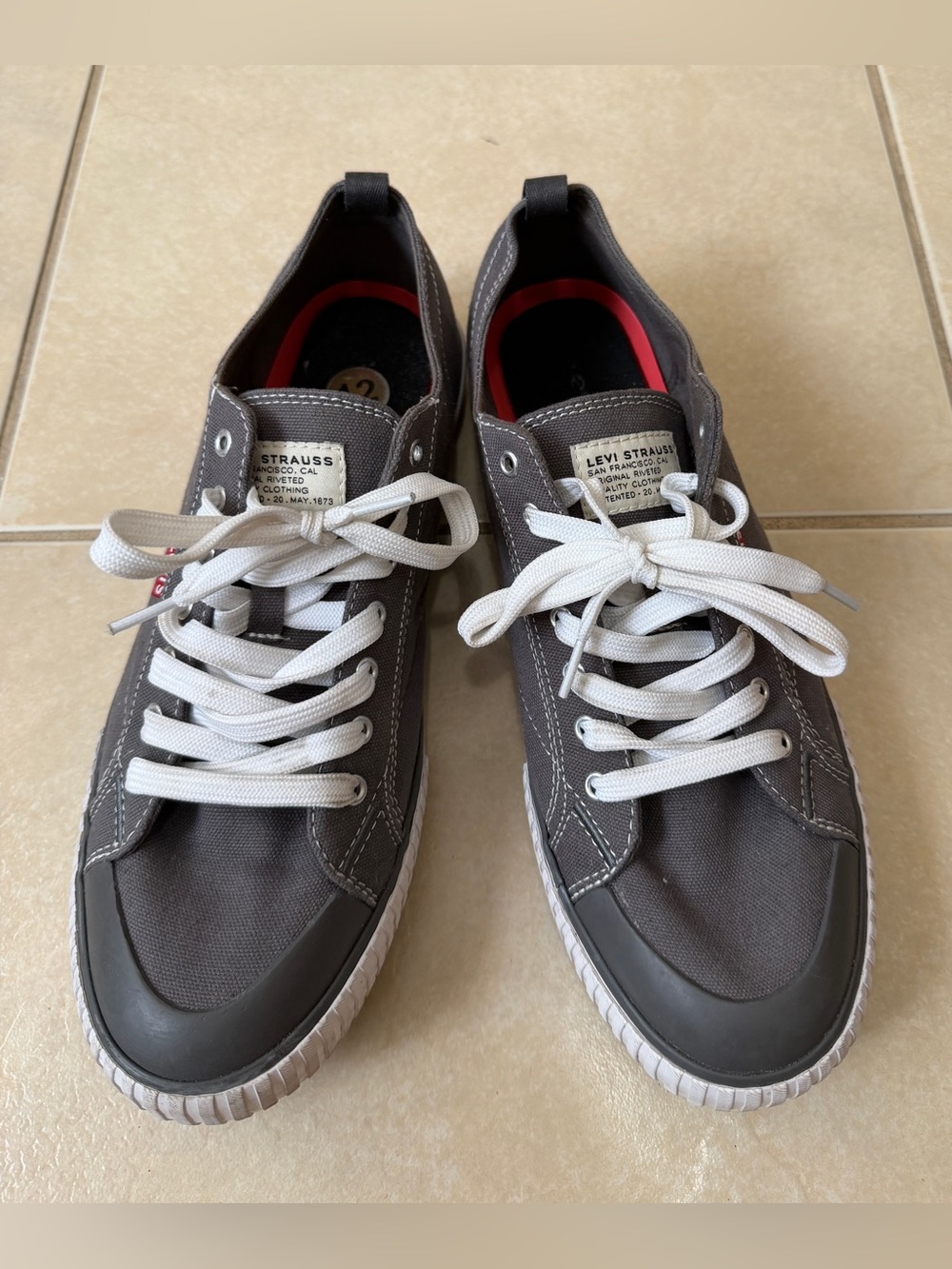Levi's  Men's Comfort Tech Insoles Gray Denim Size 12 Denim